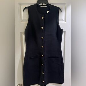Abercrombie & Fitch Black Button-Down Mini Dress